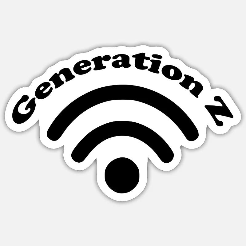 Generation Z - Wifi - Sticker size S (10 x 10 cm) - white matte
