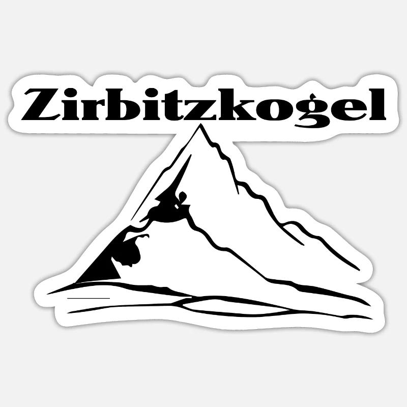 Zirbitzkogel - Sticker taille S (10 x 10 cm) - blanc mat