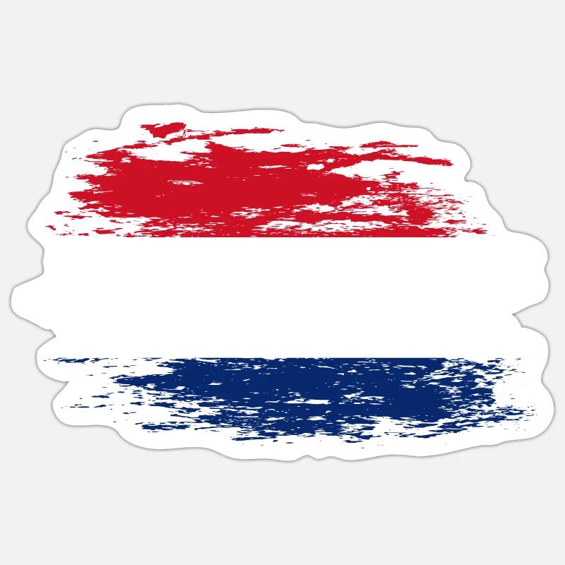 Drapeau hollandais utilisé Sticker taille S (10 x 10 cm)