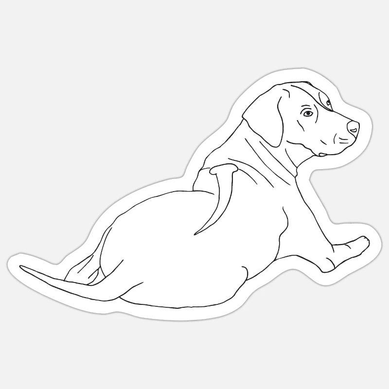 Rhodesian Ridgeback - Sticker Größe S (10 x 10 cm) - Mattweiß