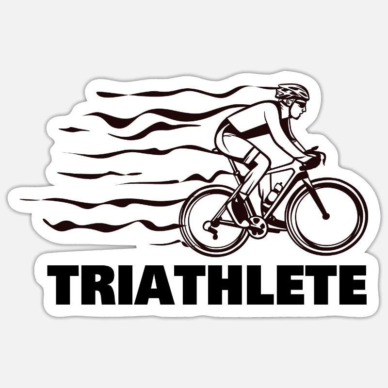 Fahrrad Biking Biker - Sticker Größe S (10 x 10 cm) - Mattweiß