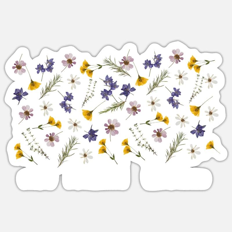 Grow positive thoughts - Sticker taille S (10 x 10 cm) - blanc mat