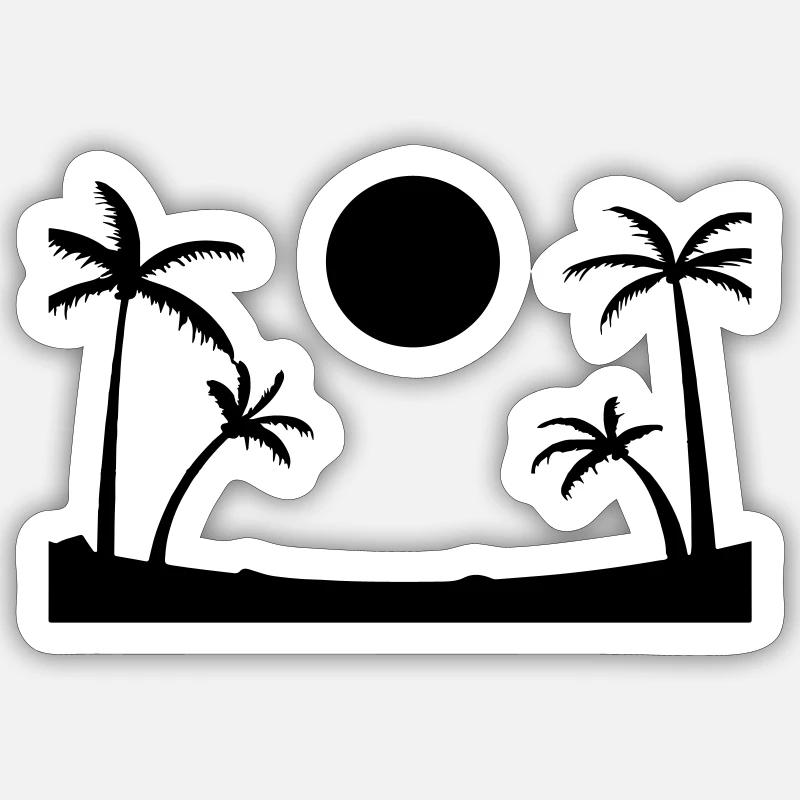 beach - Sticker Größe S (10 x 10 cm) - Mattweiß