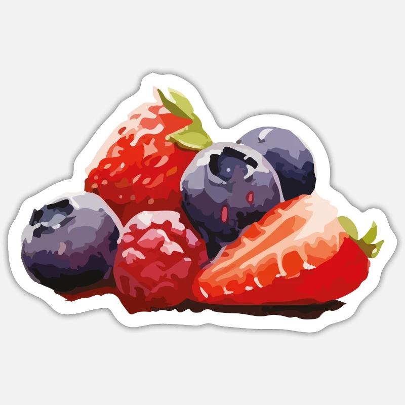 Fruits 2 - Sticker taille S (10 x 10 cm) - blanc mat
