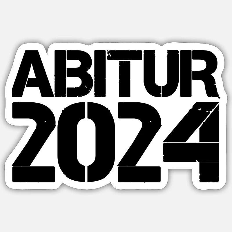 abitur 2024 - Sticker Größe S (10 x 10 cm) - Mattweiß