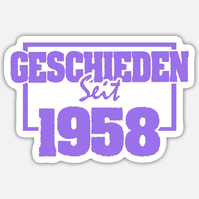 1958 - Sticker size S (10 x 10 cm) - white matte