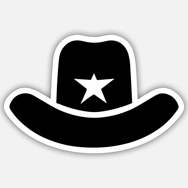 hat - Sticker size S (10 x 10 cm) - white matte