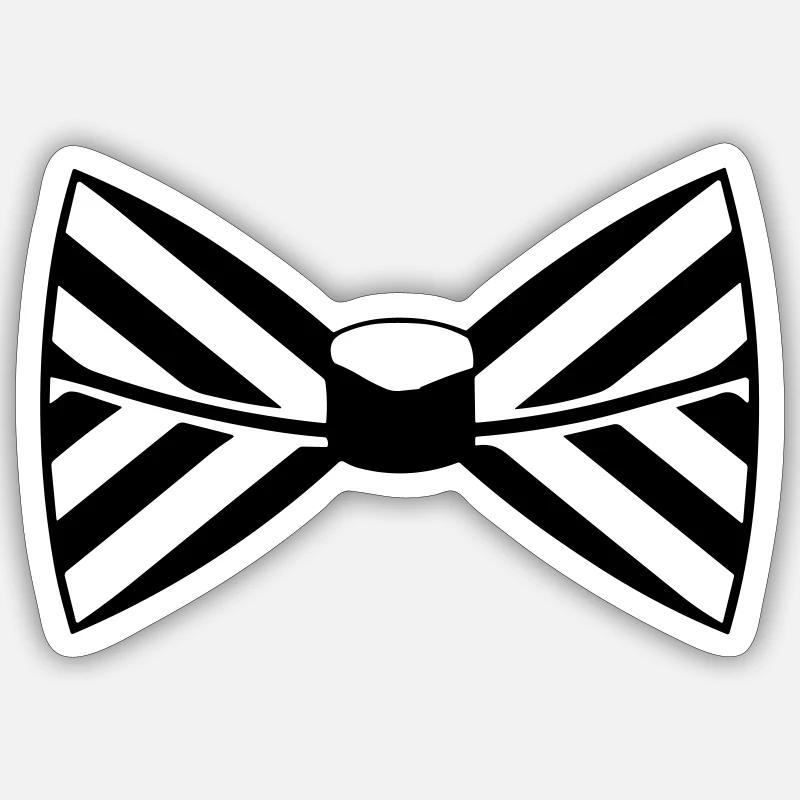 Noeud papillon - Sticker taille S (10 x 10 cm) - blanc mat