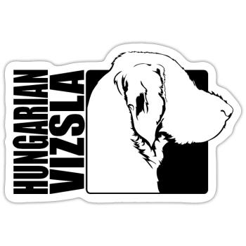 Hungarian Vizsla Wirehaired Profile Dogs Wilsigns - Sticker size S (10 x 10 cm) - white matte - Front