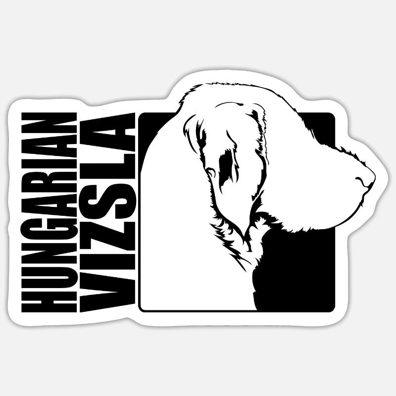 Hungarian Vizsla Drahthaar Profil Hunde Wilsigns Sticker Größe S (10 x 10 cm)
