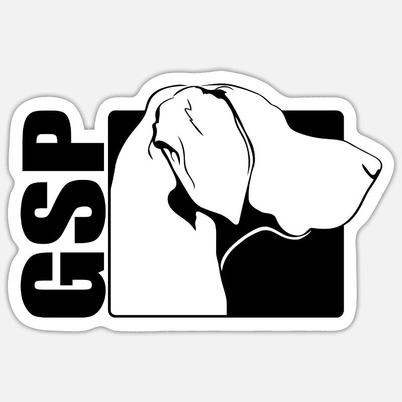 GSP German Shorthaired Pointer Profil Wilsigns Sticker Größe S (10 x 10 cm)