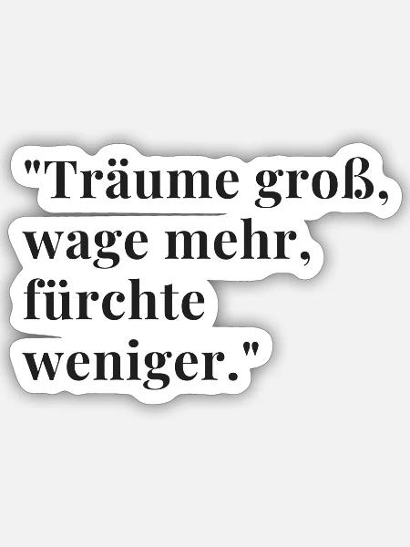 Motivation und Inspiration - Sticker Größe S (10 x 10 cm) - Mattweiß