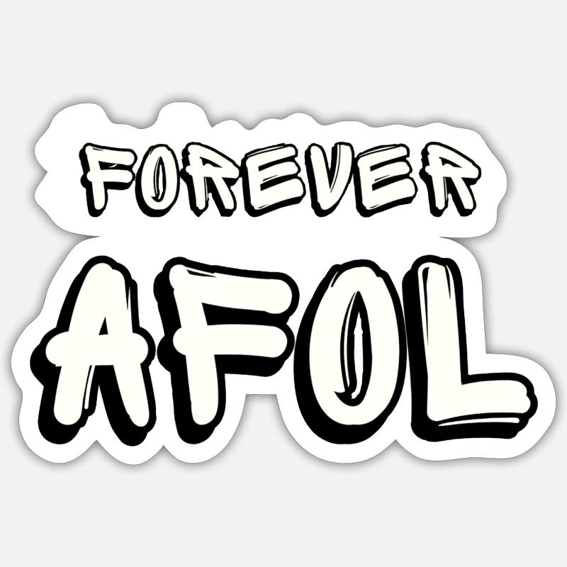 AFOL 4Ever - Sticker Größe S (10 x 10 cm) - Mattweiß