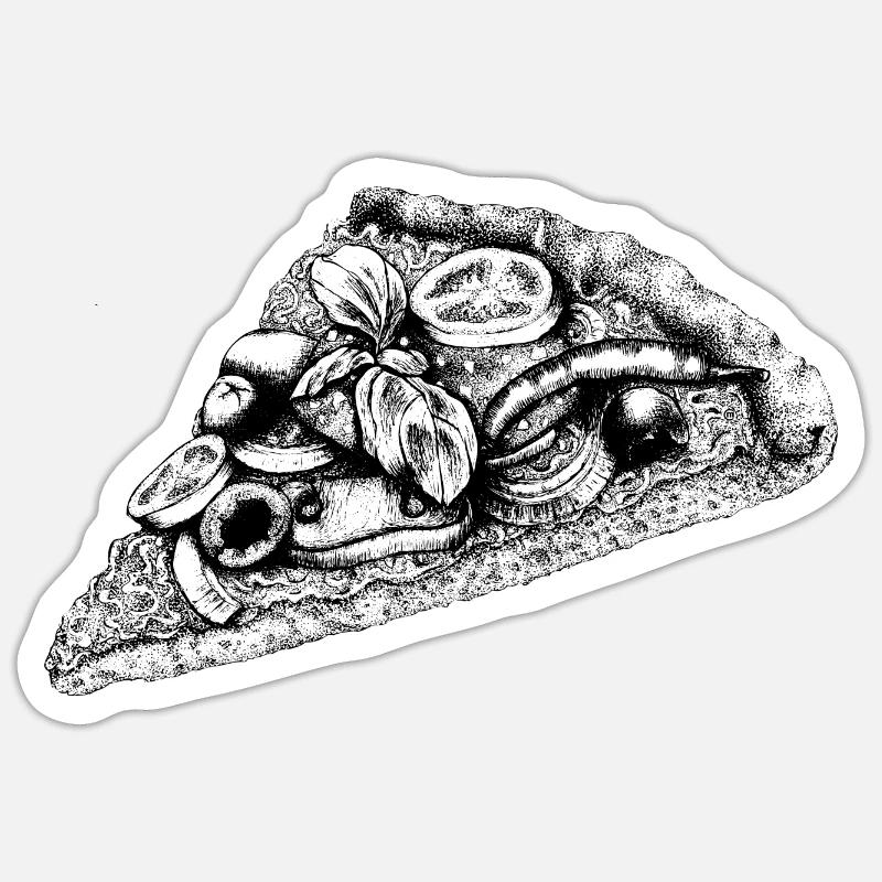 Himmlisches Stückchen - Sticker Größe S (10 x 10 cm) - Mattweiß