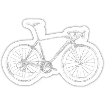 velo - Sticker taille S (10 x 10 cm) - blanc mat - Devant