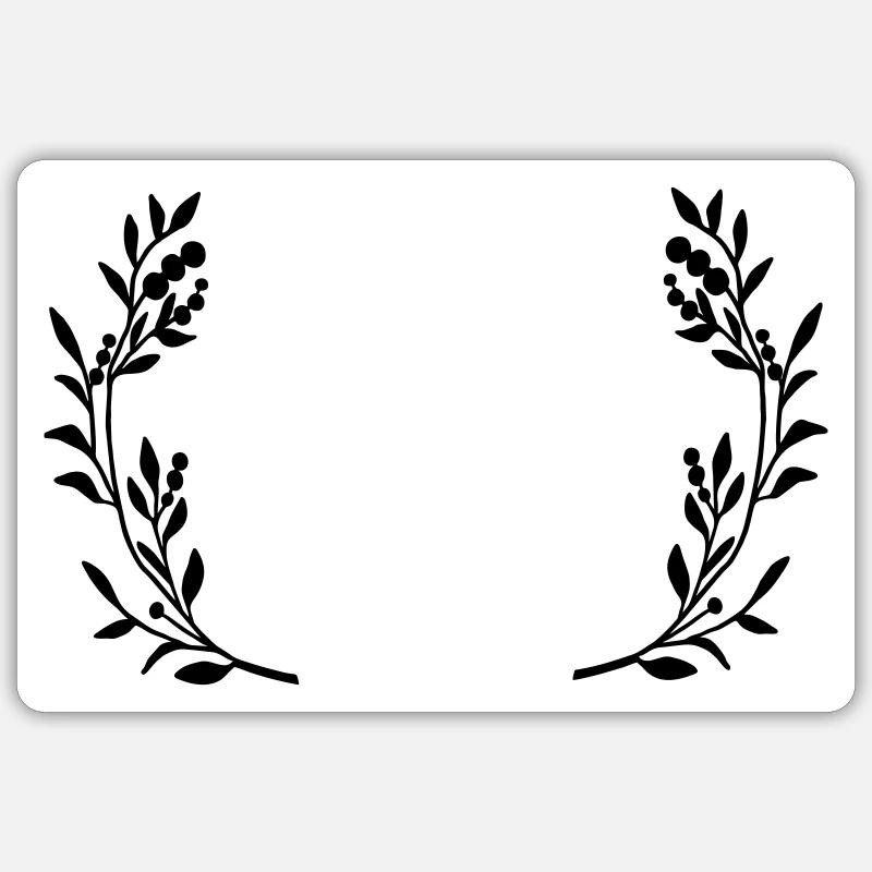 kranz - Sticker Größe S (10 x 10 cm) - Mattweiß
