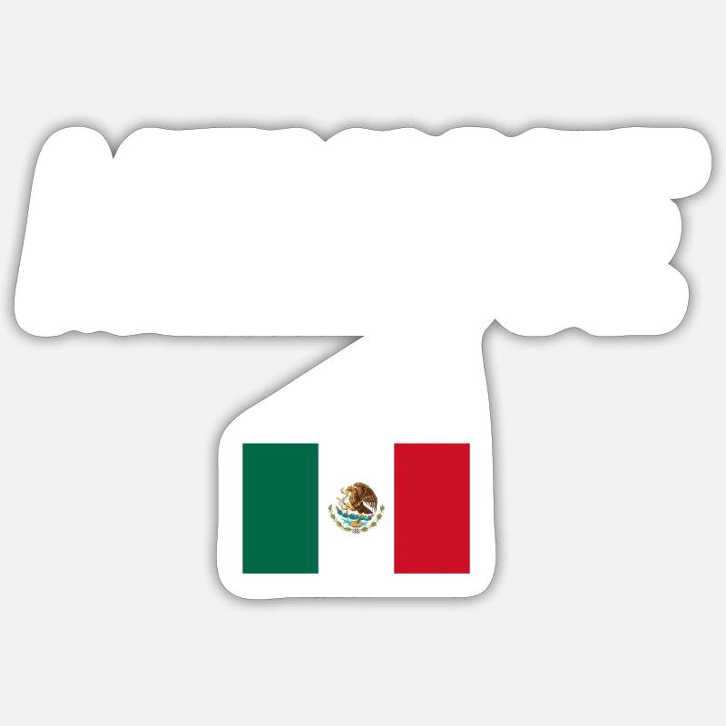 Mexique - Sticker taille S (10 x 10 cm) - blanc mat