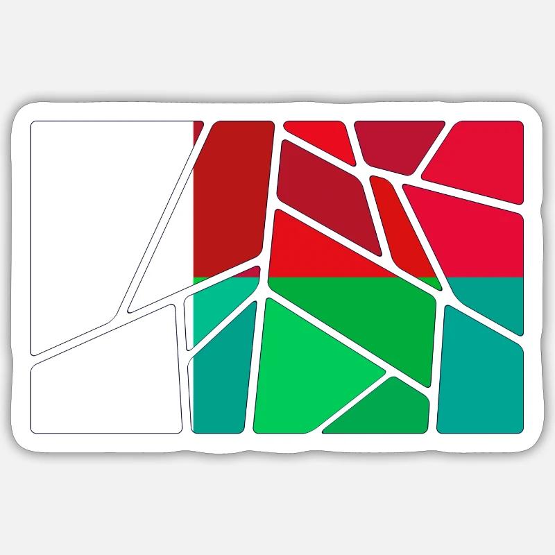 Madagaskar - Sticker Größe S (10 x 10 cm) - Mattweiß