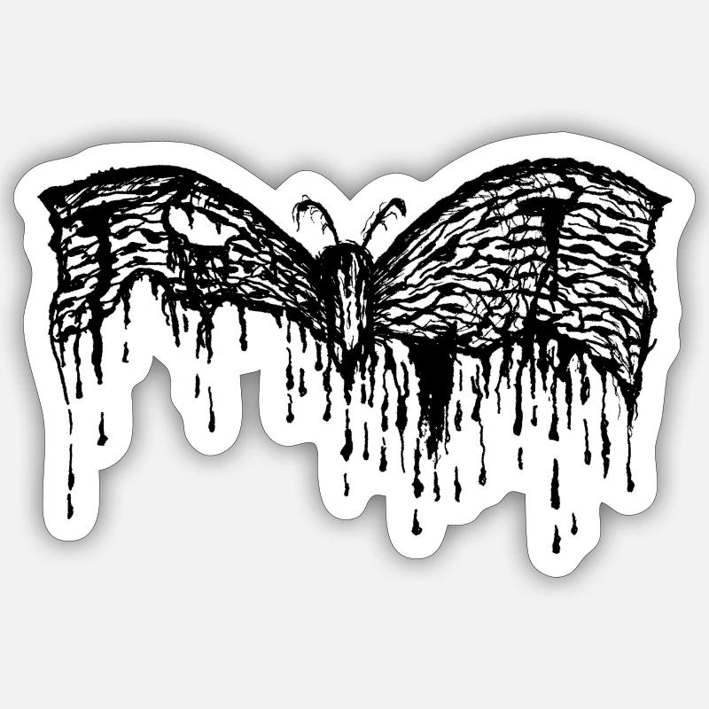 Mite - Sticker taille S (10 x 10 cm) - blanc mat