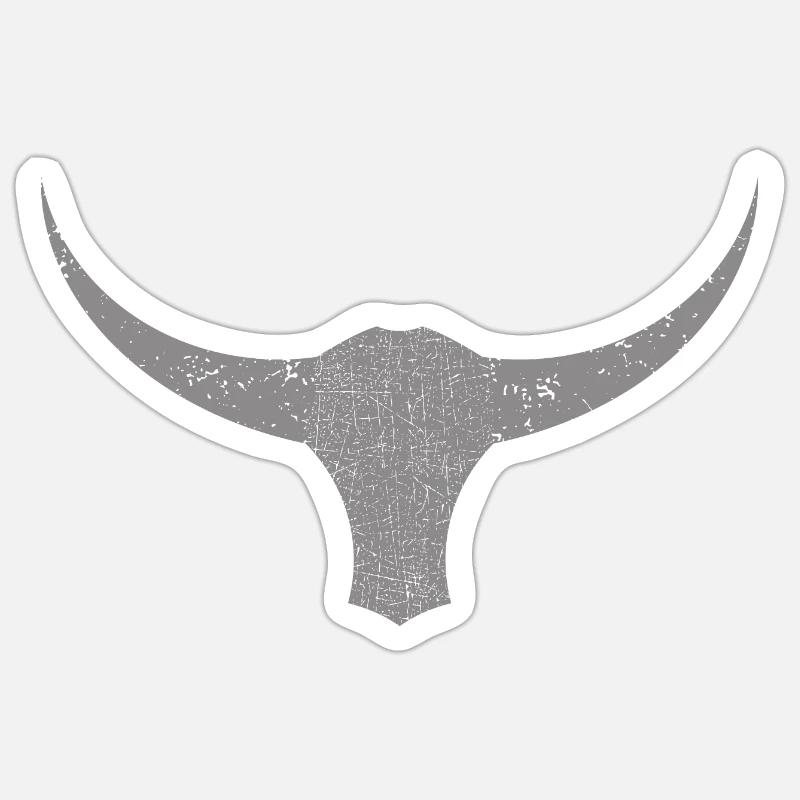 Buffle - Sticker taille S (10 x 10 cm) - blanc mat