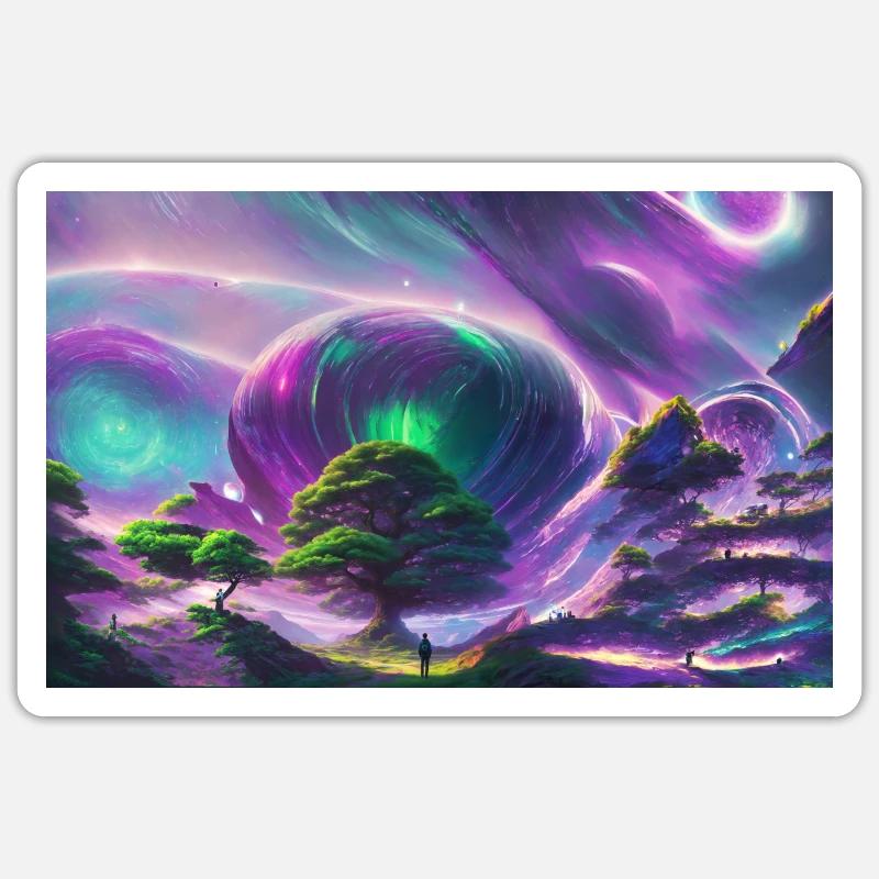 Dreamworld - Sticker taille S (10 x 10 cm) - blanc mat