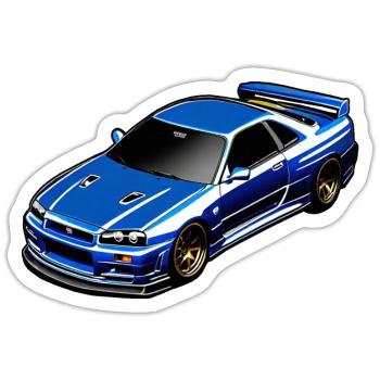 Jdm / Tuning / Turbocharger / Rims / Chiptuning - Sticker size S (10 x 10 cm) - white matte - Front