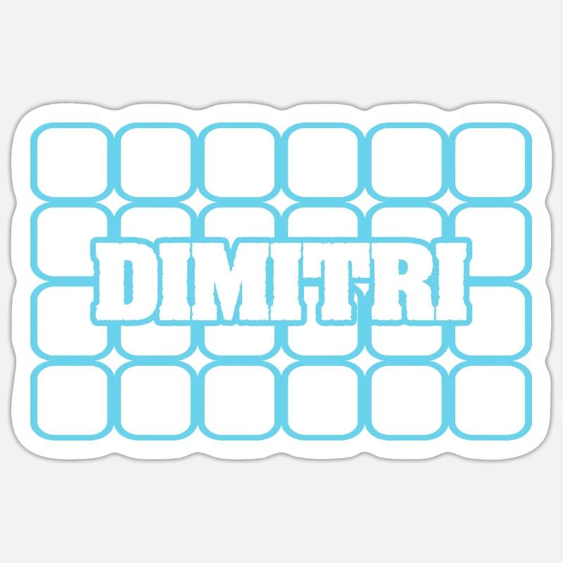 Dimitri - Sticker size S (10 x 10 cm) - white matte