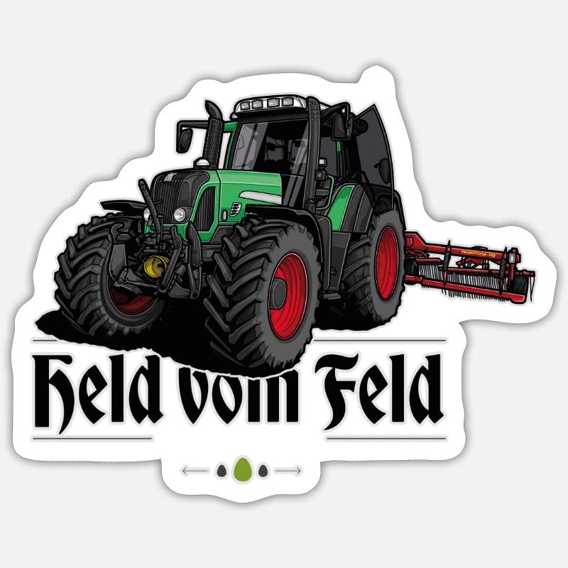 Traktor // Held vom Feld Sticker Größe S (10 x 10 cm)