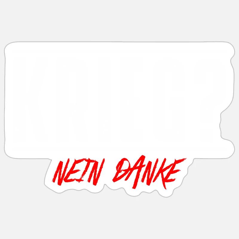 Krieg Sticker Größe S (10 x 10 cm)