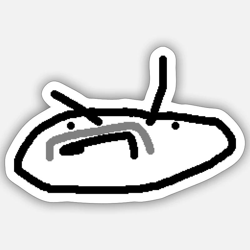Noch ein wütender Mann - Sticker Größe S (10 x 10 cm) - Mattweiß