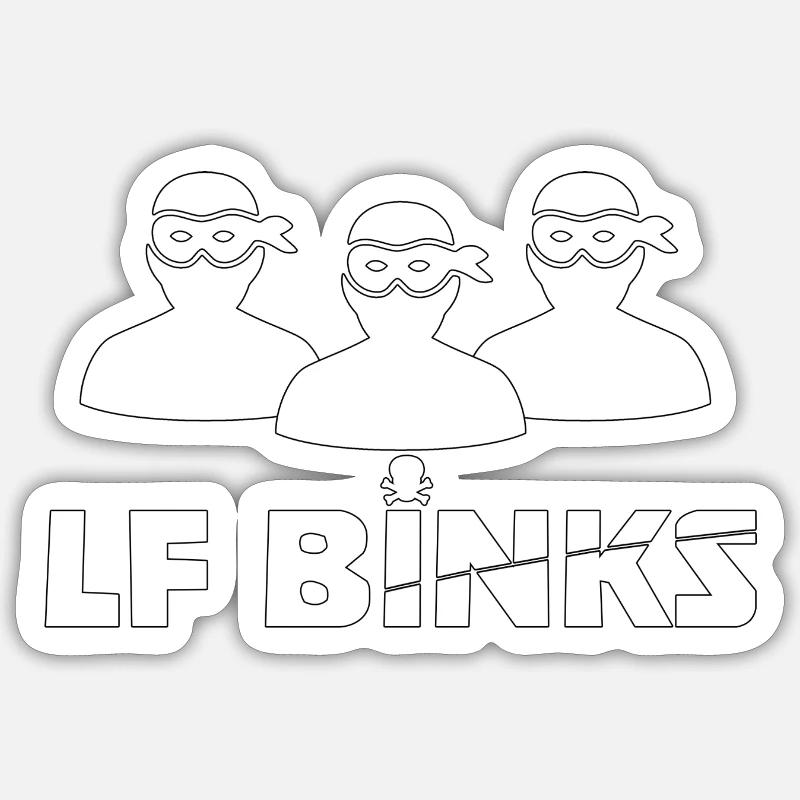 LF Ninja White - Sticker taille S (10 x 10 cm) - blanc mat