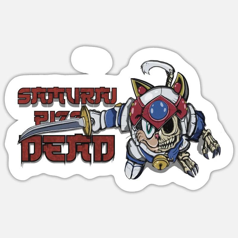 Pizza dead Sticker Größe S (10 x 10 cm)