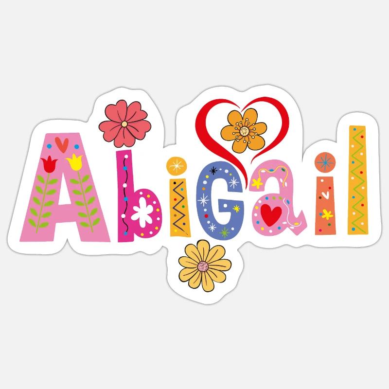 Personalized Abigail Name - Sticker size S (10 x 10 cm) - white matte