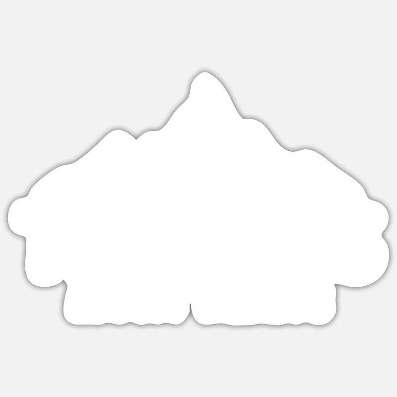 Tignes - Mont Blanc Sticker taille S (10 x 10 cm)