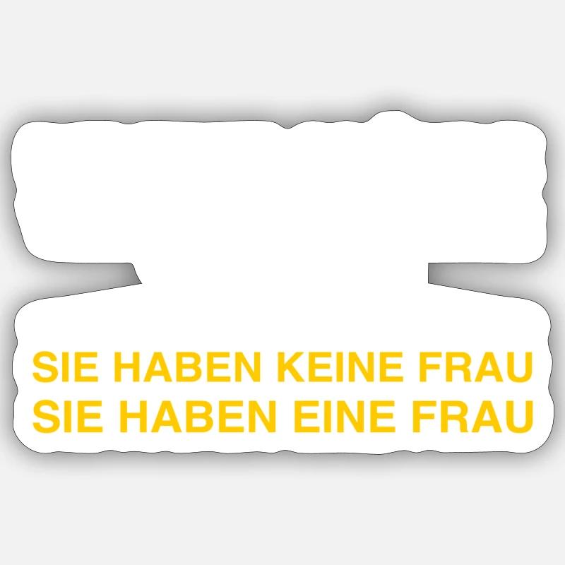 Warum Männer trinken - Sticker Größe S (10 x 10 cm) - Mattweiß