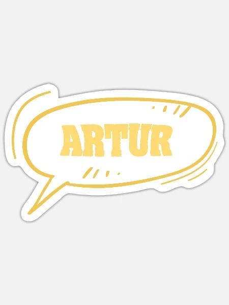 Artur als Vorname - Sticker Größe S (10 x 10 cm) - Mattweiß