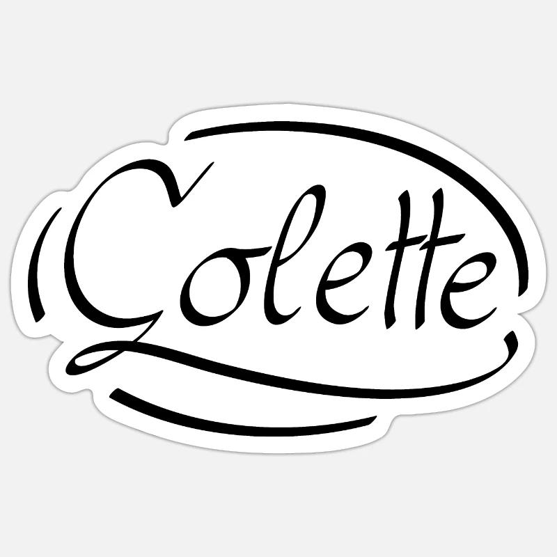 Colette - Sticker Größe S (10 x 10 cm) - Mattweiß