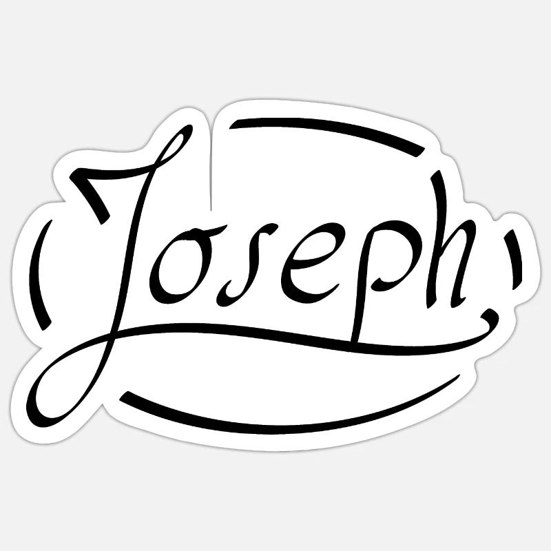 Joseph - Sticker taille S (10 x 10 cm) - blanc mat