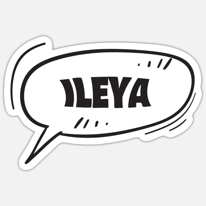 Gift for Ileya - Sticker size S (10 x 10 cm) - white matte