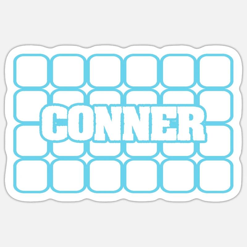 Conner - Sticker Größe S (10 x 10 cm) - Mattweiß