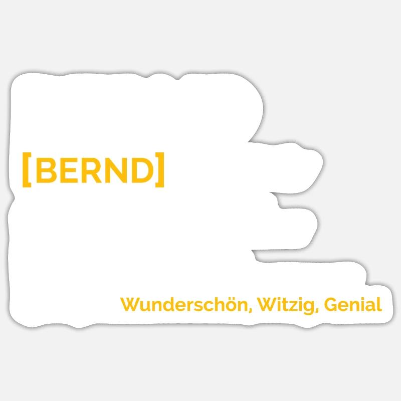 Bernd - Sticker Größe S (10 x 10 cm) - Mattweiß