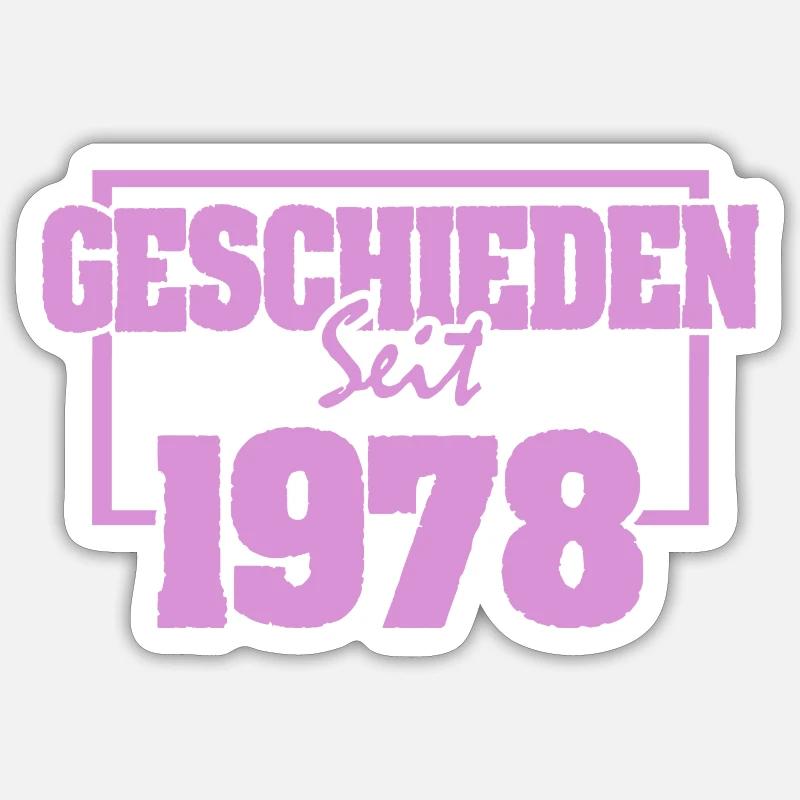 Ehe 1978 Sticker Größe S (10 x 10 cm)