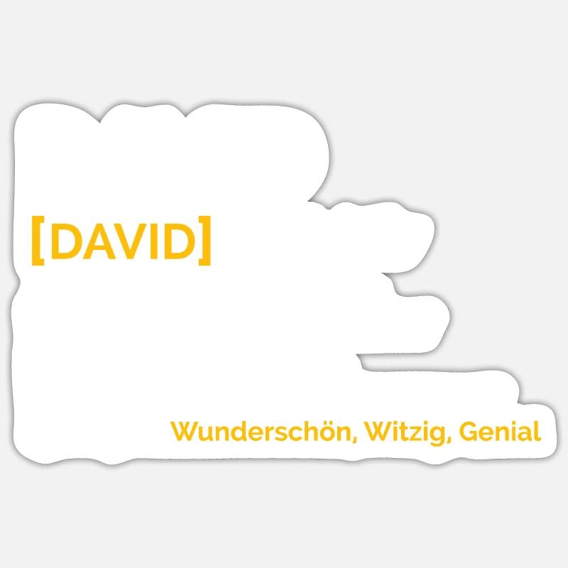 David Sticker Größe S (10 x 10 cm)