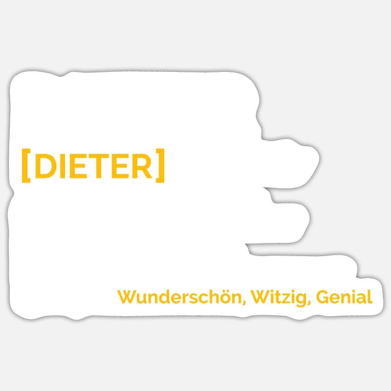 Dieter - Sticker Größe S (10 x 10 cm) - Mattweiß