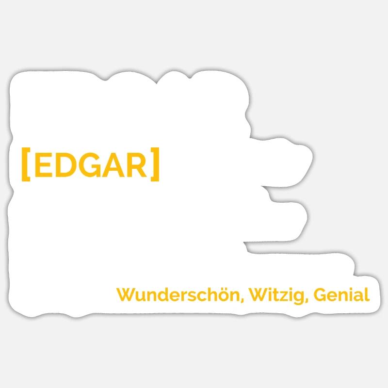 Edgar - Sticker Größe S (10 x 10 cm) - Mattweiß