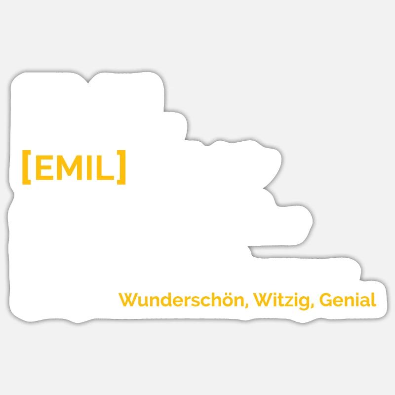Emil - Sticker Größe S (10 x 10 cm) - Mattweiß