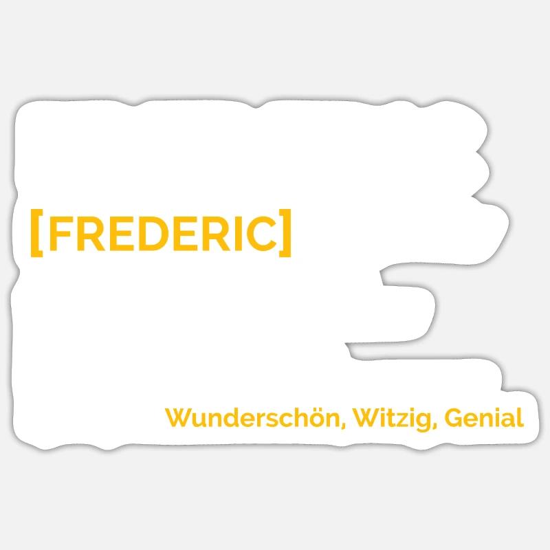 Frederic - Sticker Größe S (10 x 10 cm) - Mattweiß