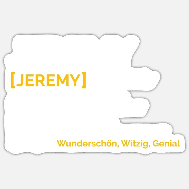 Jeremy - Sticker Größe S (10 x 10 cm) - Mattweiß