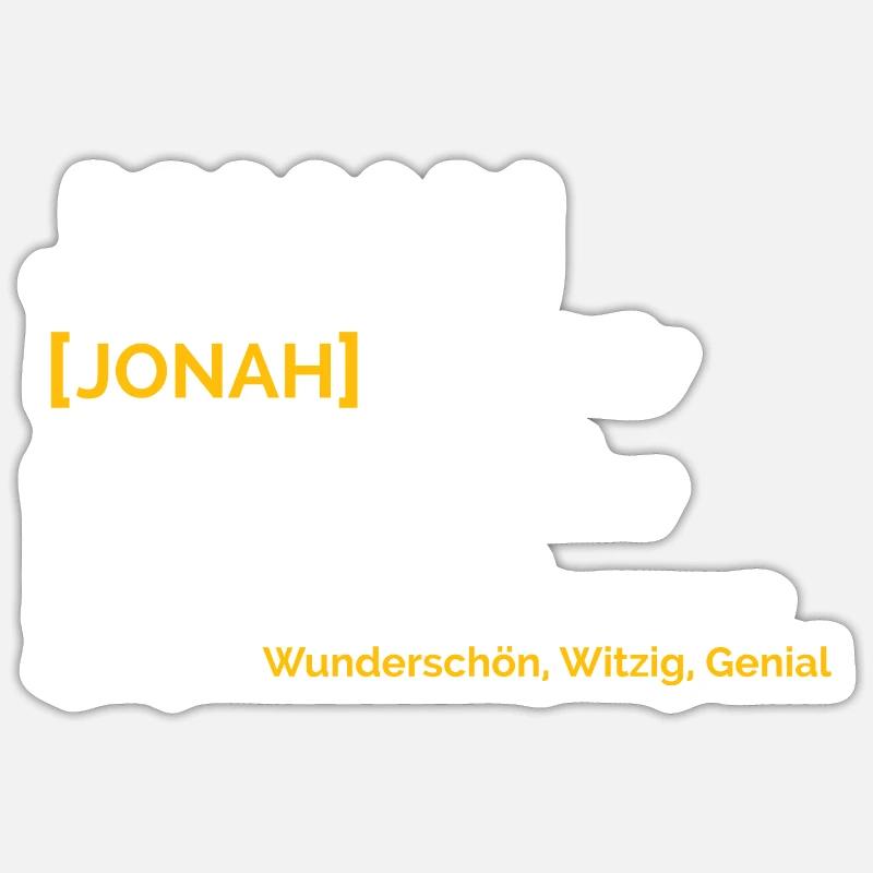 Jonah - Sticker Größe S (10 x 10 cm) - Mattweiß