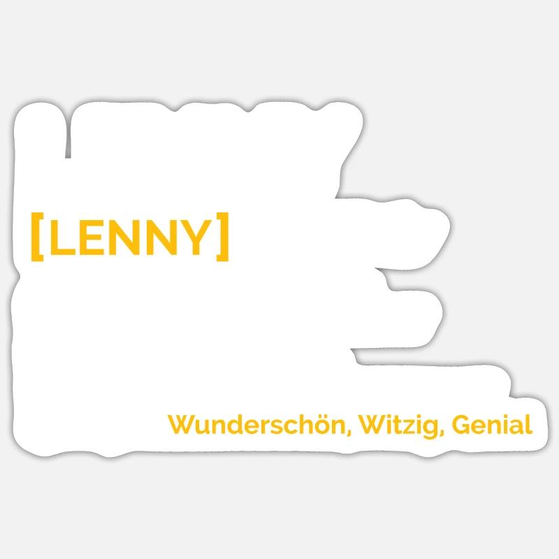 Lenny - Sticker Größe S (10 x 10 cm) - Mattweiß